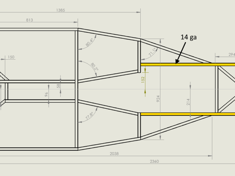 The base dimensions.